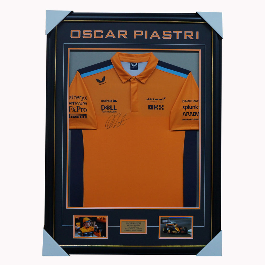 Oscar Piastri McLaren-Mercedes Formula 1 Signed Jersey Framed - 5845