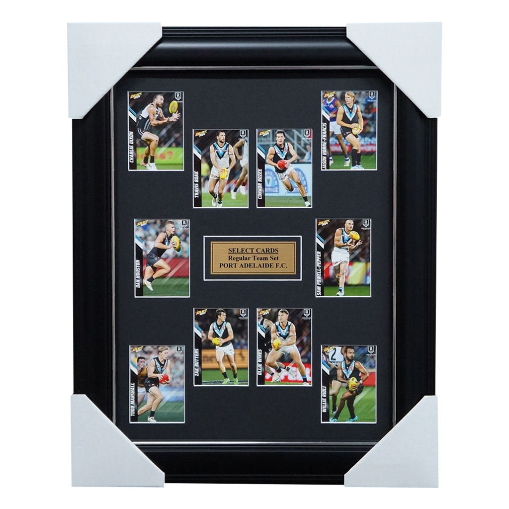 Port Adelaide 2024 Select Card Team Set Framed Rozee Butters Dixon - 5781