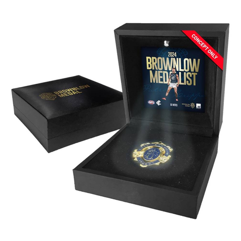 Patrick Cripps Carlton Official 2024 Brownlow Medal in LED Black Box - 6007