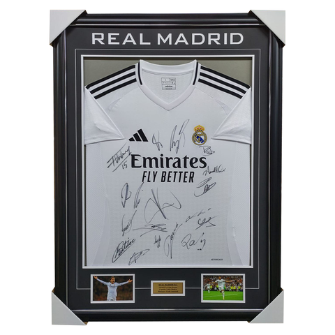 Real Madrid 2024/25 Team Signed Jersey Framed - 6055