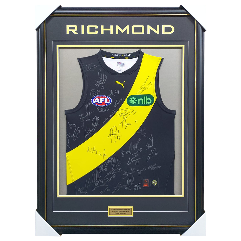 Richmond Tigers Football Club 2025 AFL Official Team Signed Guernsey - 7029