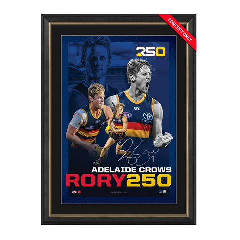 Rory Sloane Signed Adelaide Crows Official AFL Lithograph Framed - 5680