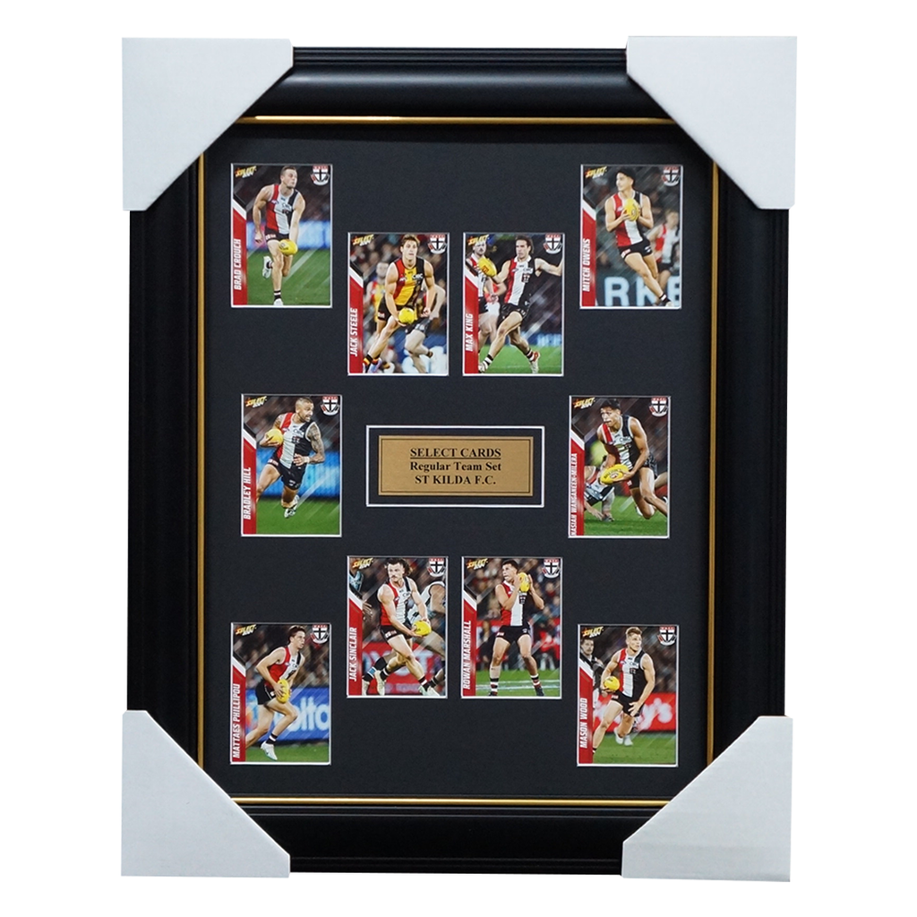 St Kilda Saints 2024 Select Card Team Set Framed Steele King - 5777