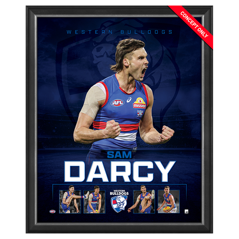 Sam Darcy Western Bulldogs Official Licensed AFL Print Framed - 7239