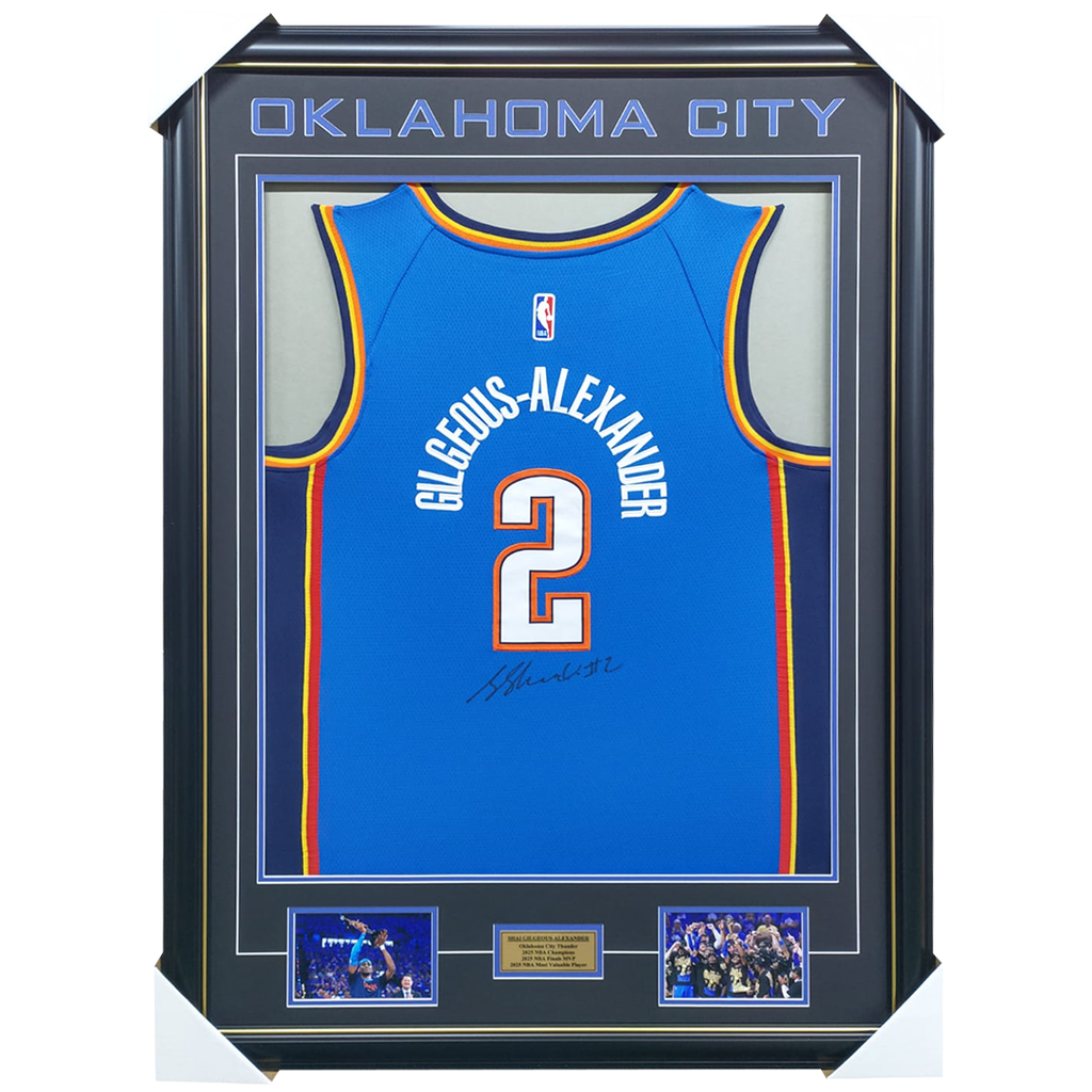 Shai Gilgeous-Alexander Oklahoma City Thunder Signed #2 Jersey Framed 2025 NBA Champions - 5838