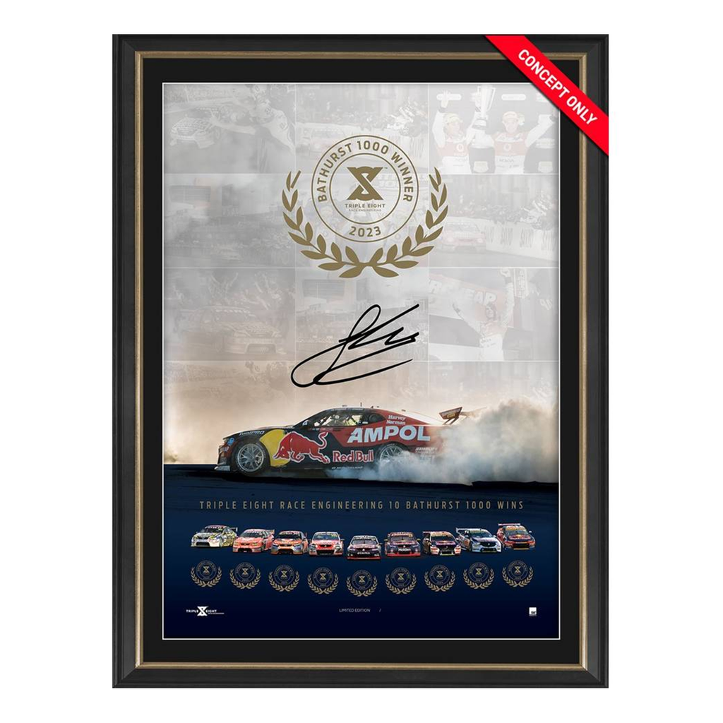 Shane Van Gisbergen Signed Bathurst Champions Lithograph Framed - 5644