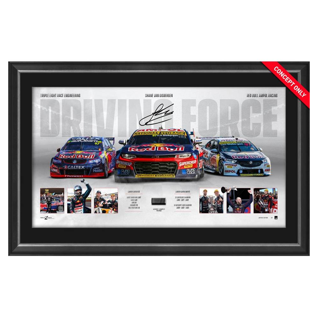 Shane Van Gisbergen Signed Driving Force Framed - 5697