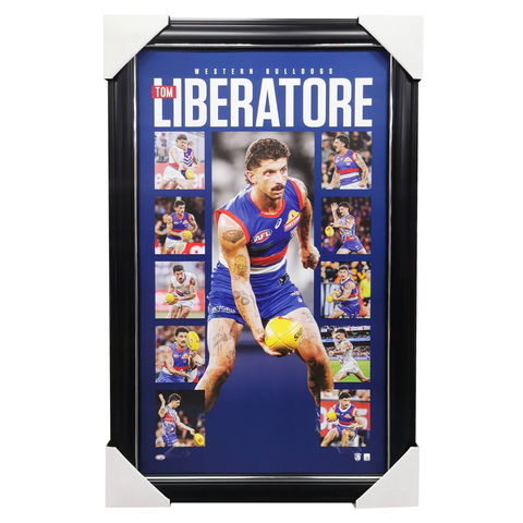 Tom Liberatore Western Bulldogs Official AFL Player Montage Framed - 7195
