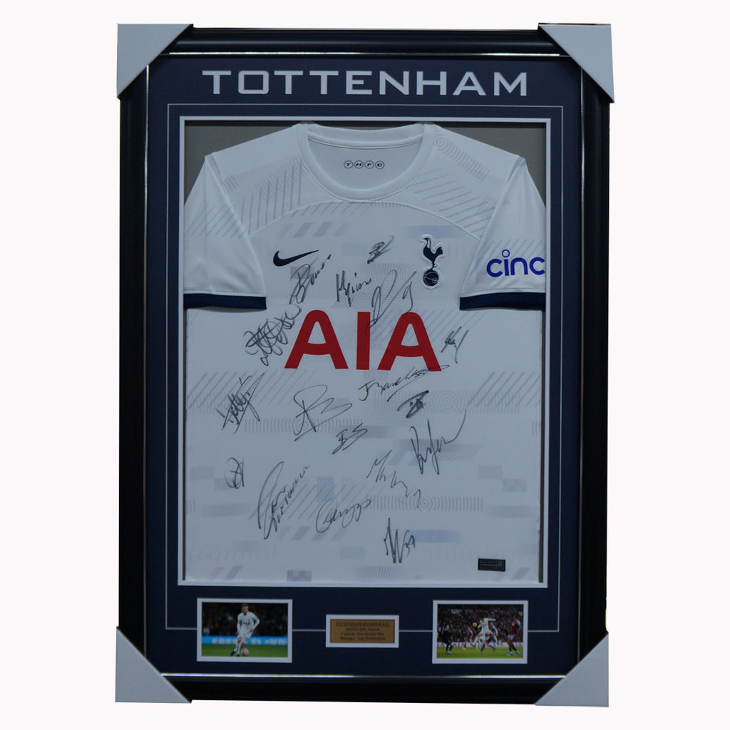 Tottenham Hotspur F.C. 2023/24 Team Signed Jersey Framed Son Heung-Min - 5702