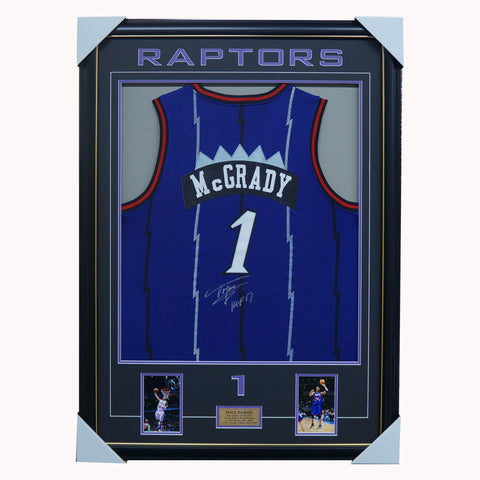 Tracy McGrady Signed Toronto Raptors NBA Jersey Framed - 5665
