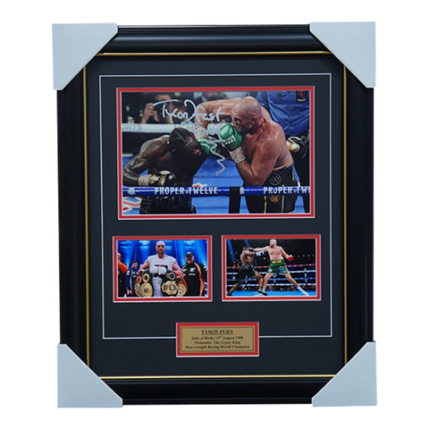 Tyson Fury Signed World Champion Boxing Photo Collage Framed - 5756