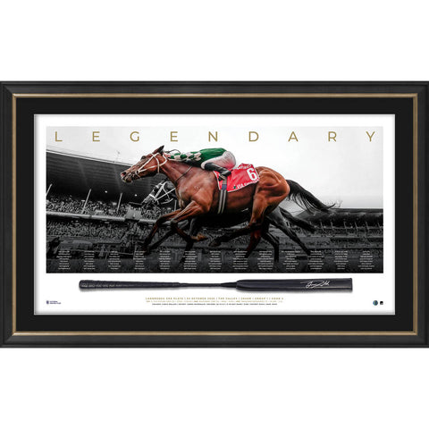 Via Sistina 2025 Cox Plate Champion Signed James McDonald Whip Framed - 7313