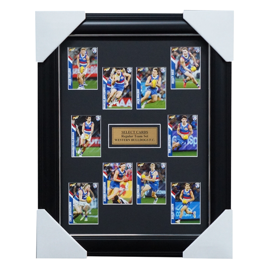 Western Bulldogs 2024 Select Card Team Set Framed Smith Bontempelli Naughton - 5775