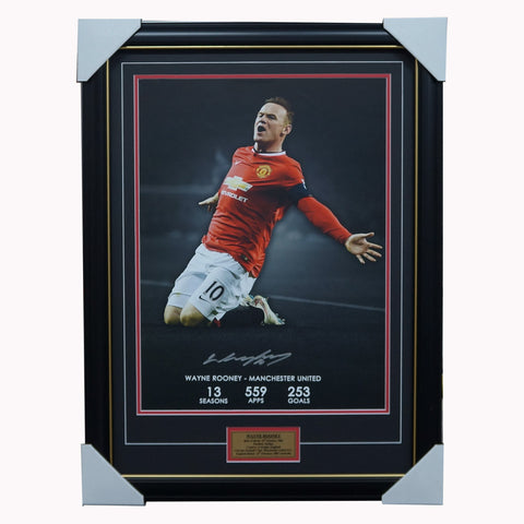 Wayne Rooney Signed Manchester United Photo Framed - 2853