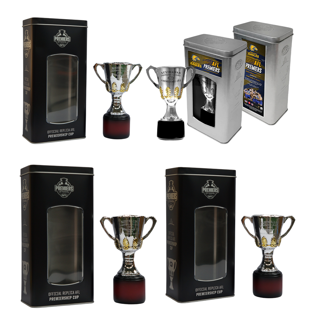 West Coast Eagles Package 1992, 1994, 2006 & 2018 Official AFL Replica Premiership Cup - 5754