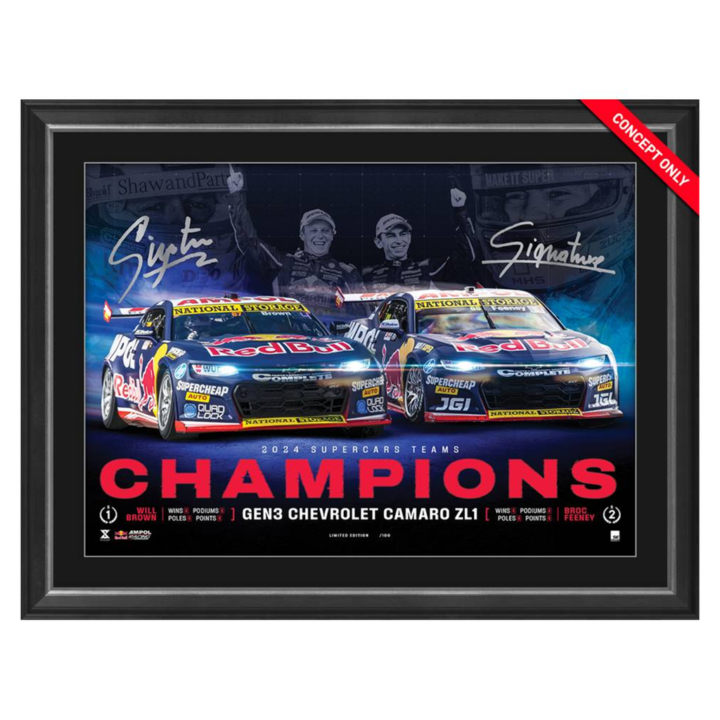 Will Brown and Broc Feeney Signed Lithograph Framed - 7214