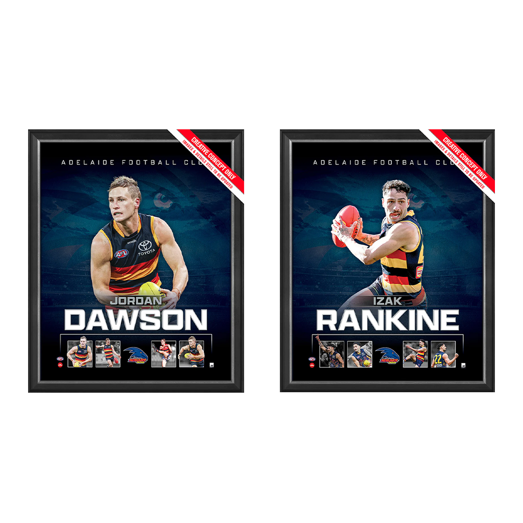 Adelaide Crows Package Official Licensed Afl Prints Framed Dawson Rankine - 5523