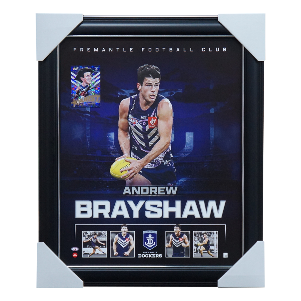 Andrew Brayshaw Fremantle Dockers Official Licensed AFL Print Framed + Signed Card - 5859