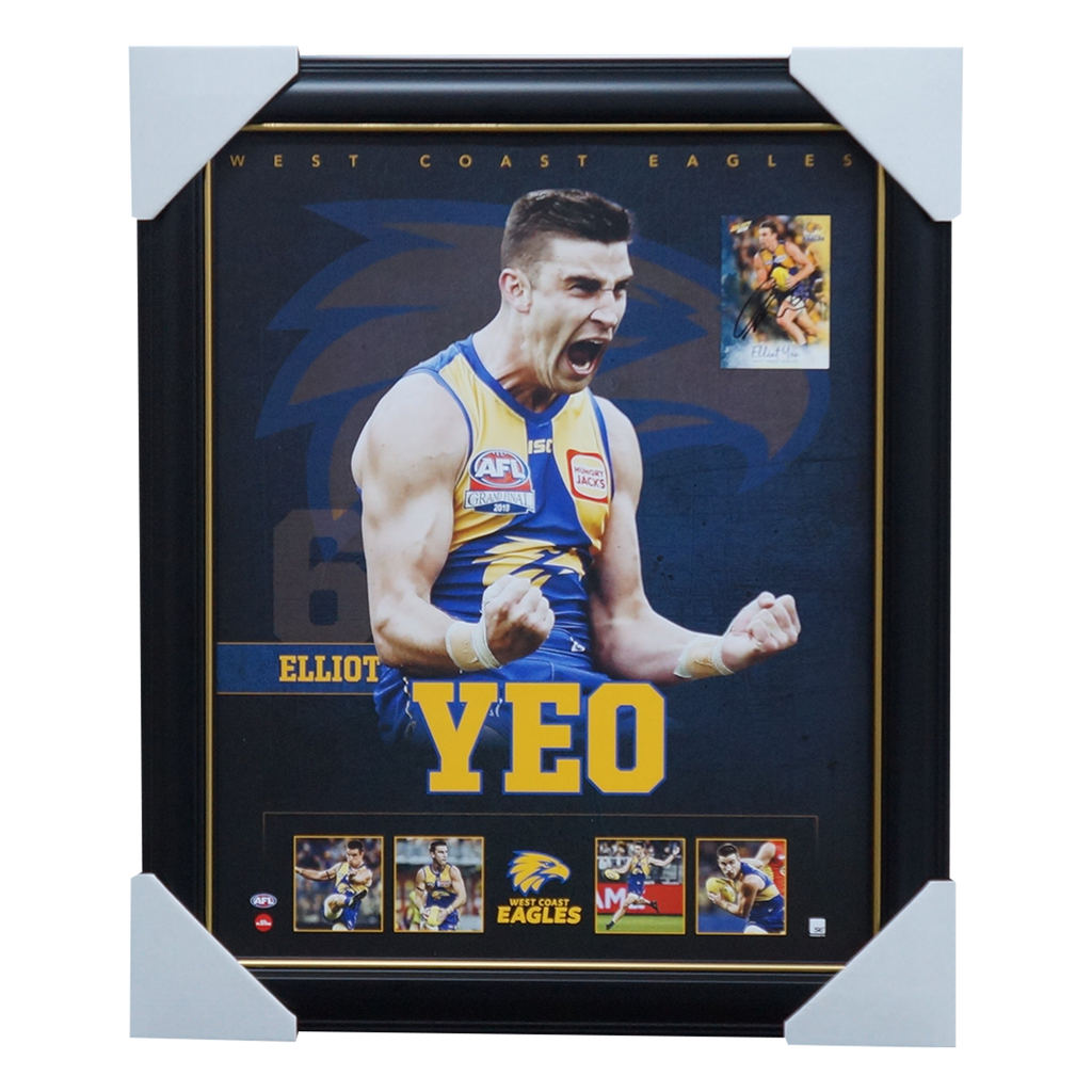 Elliot Yeo West Coast Eagles Official Licensed AFL Print Framed + Signed Card - 5863