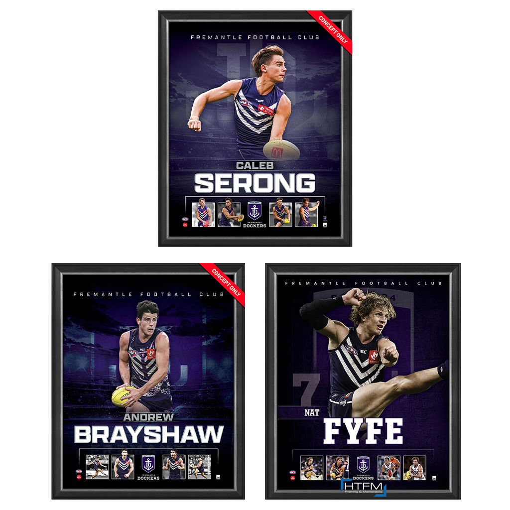 Fremantle Package Official Licensed Afl Prints Framed Serong Brayshaw Fyfe - 5496