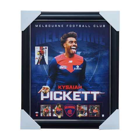 Kysaiah Pickett Melbourne Demons Official Licensed AFL Print Framed + Signed Card - 5868