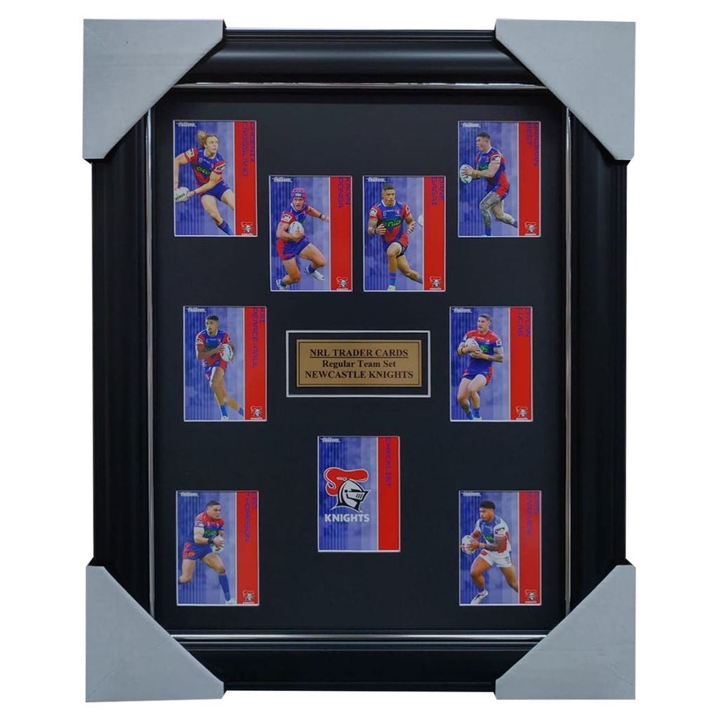 2025 NRL Traders Cards Newcastle Knights Team Set Framed - 7082