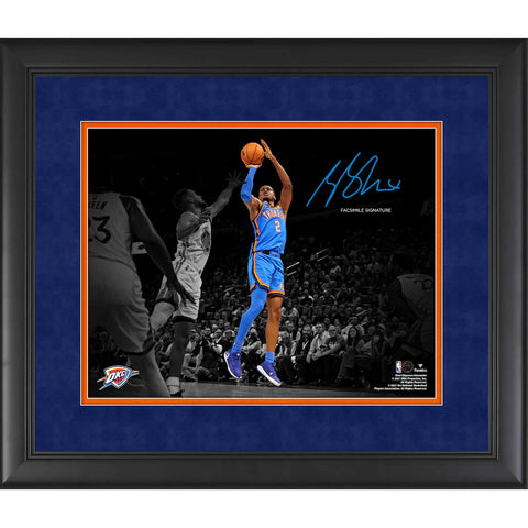 Shai Gilgeous-Alexander Oklahoma City Thunder Facsimile Signature Framed 11" x 14" Official NBA Frame - 5555