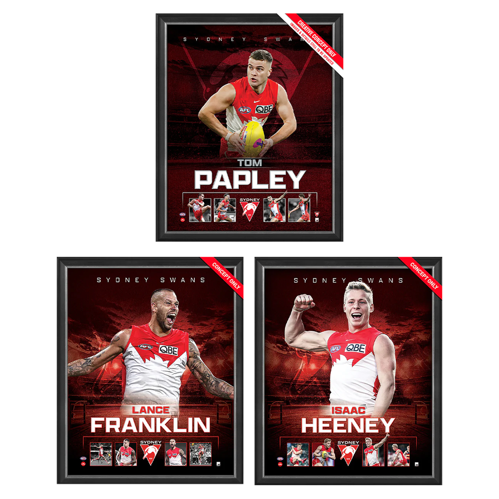 Sydney Swans Package Official Licensed Afl Prints Framed Papley Franklin Heeney - 5524