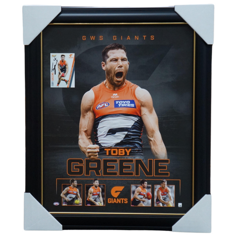 Toby Greene Greater Western Sydney Official Licensed AFL Print Framed + Signed Card - 7136