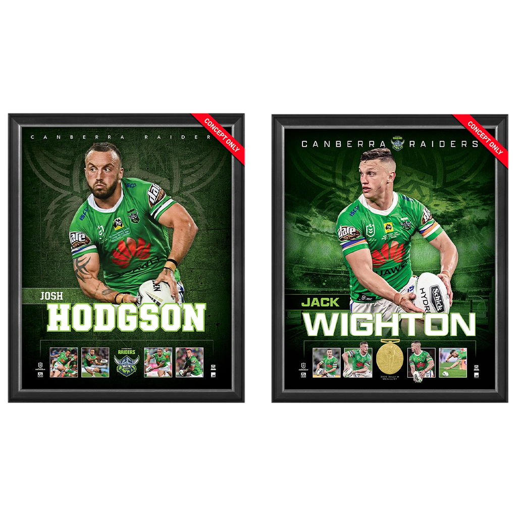 Canberra Raiders Package Official Licensed Nrl Prints Framed Hodgson Wighton - 4595