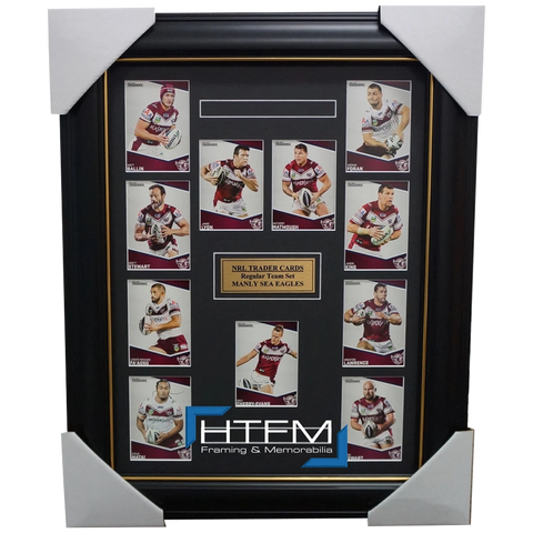 2014 Manly Sea Eagles Nrl Traders Rugby League Complete Common Card Set Framed - 1763