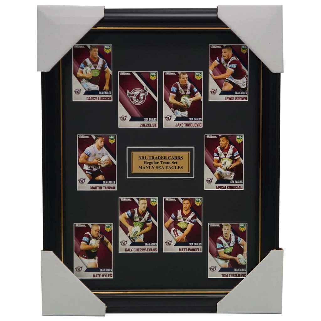 2017 Nrl Traders Cards Manly Sea Eagles Team Set Framed Cherry-evans Myles Brown - 3066