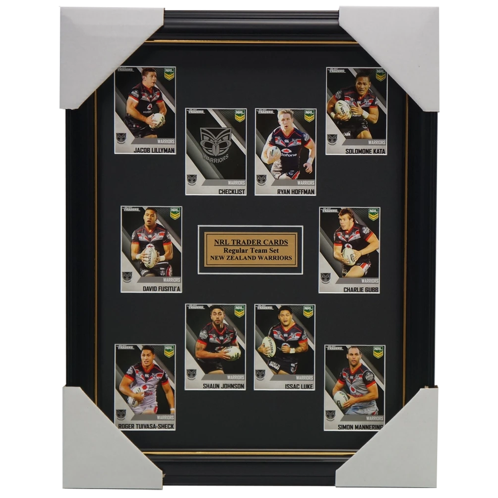 2017 Nrl Traders Cards New Zealand Warriors Team Set Framed Hoffman Johnson - 3094