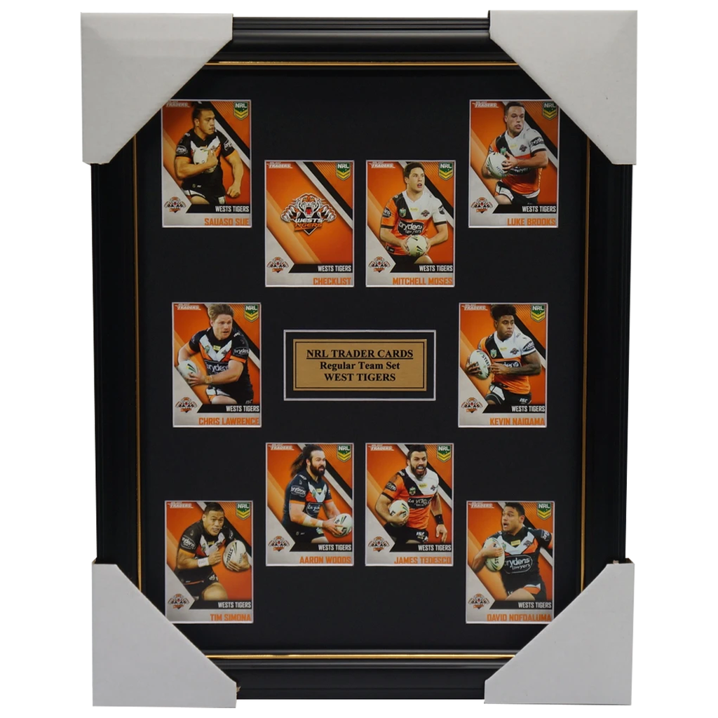 2017 Nrl Traders Cards West Tigers Team Set Framed Aaron Woods Brooks Tedesco - 3100