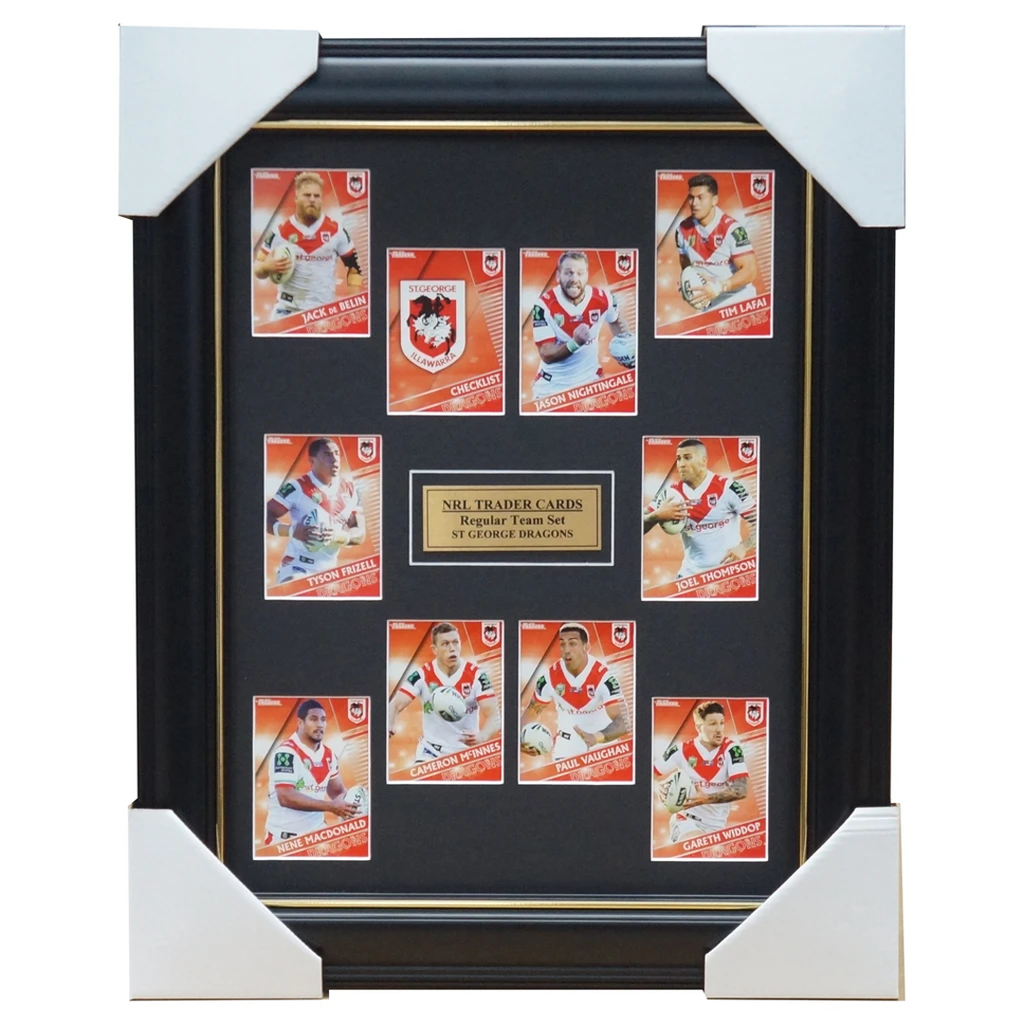 2018 Nrl Traders Cards St George Illawarra Dragons Team Set Framed Lafai Widdop - 3428