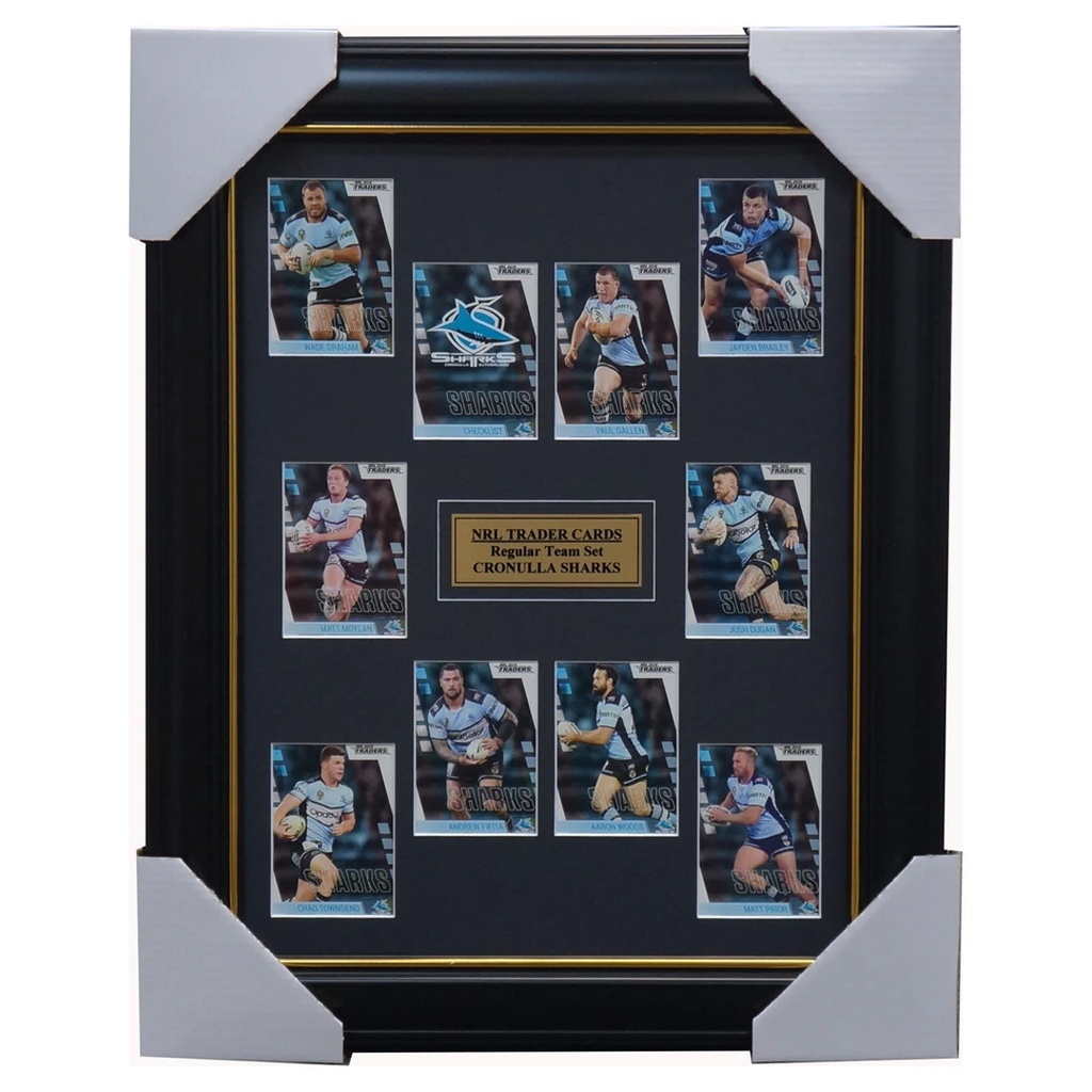 2019 Nrl Traders Cards Cronulla Sharks Team Set Framed Paul Gallen Graham Woods - 3637