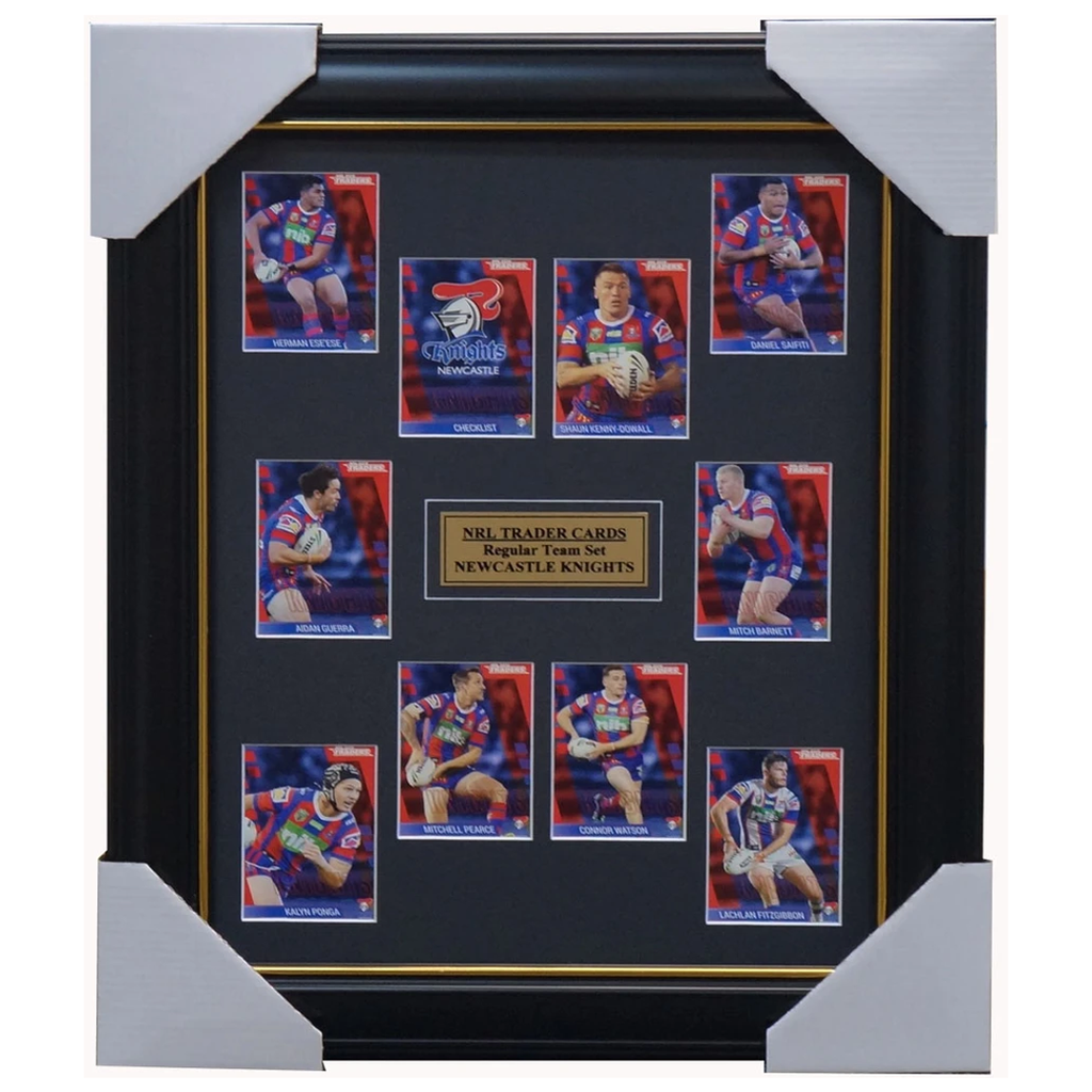 2019 Nrl Traders Cards Newcastle Knights Team Set Framed Pearce Barnett Ponga - 3633