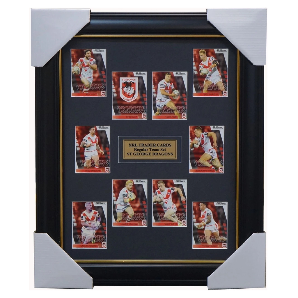 2019 Nrl Traders Cards St George Illawarra Dragons Team Set Framed Dufty Widdop Debelin  - 3629