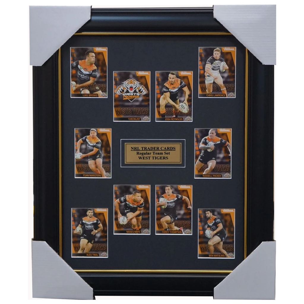 2019 Nrl Traders Cards West Tigers Team Set Framed Thompson Lawrence Packer - 3628