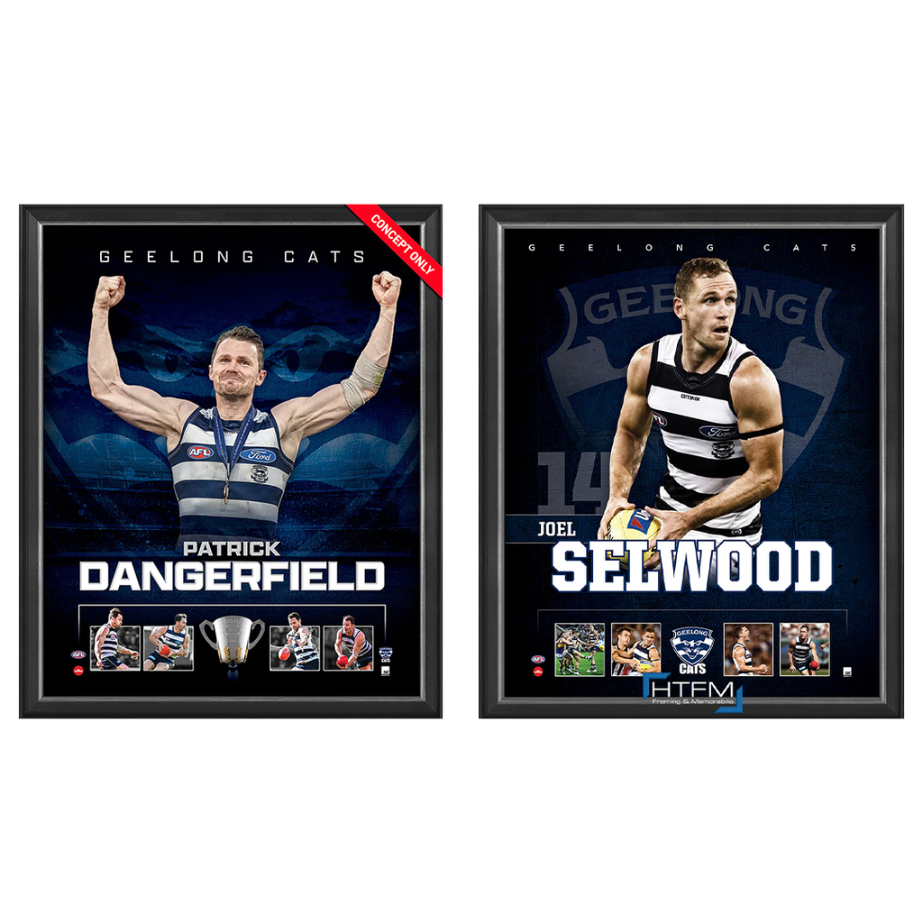 Geelong Package Official Licensed Afl Prints Framed Dangerfield Selwood - 5332