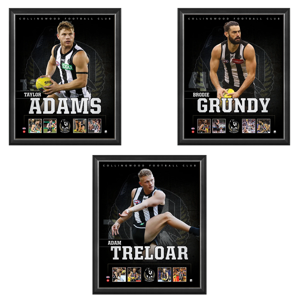 Collingwood Package Official Licensed Afl Prints Framed Adams Grundy Treloar - 4386