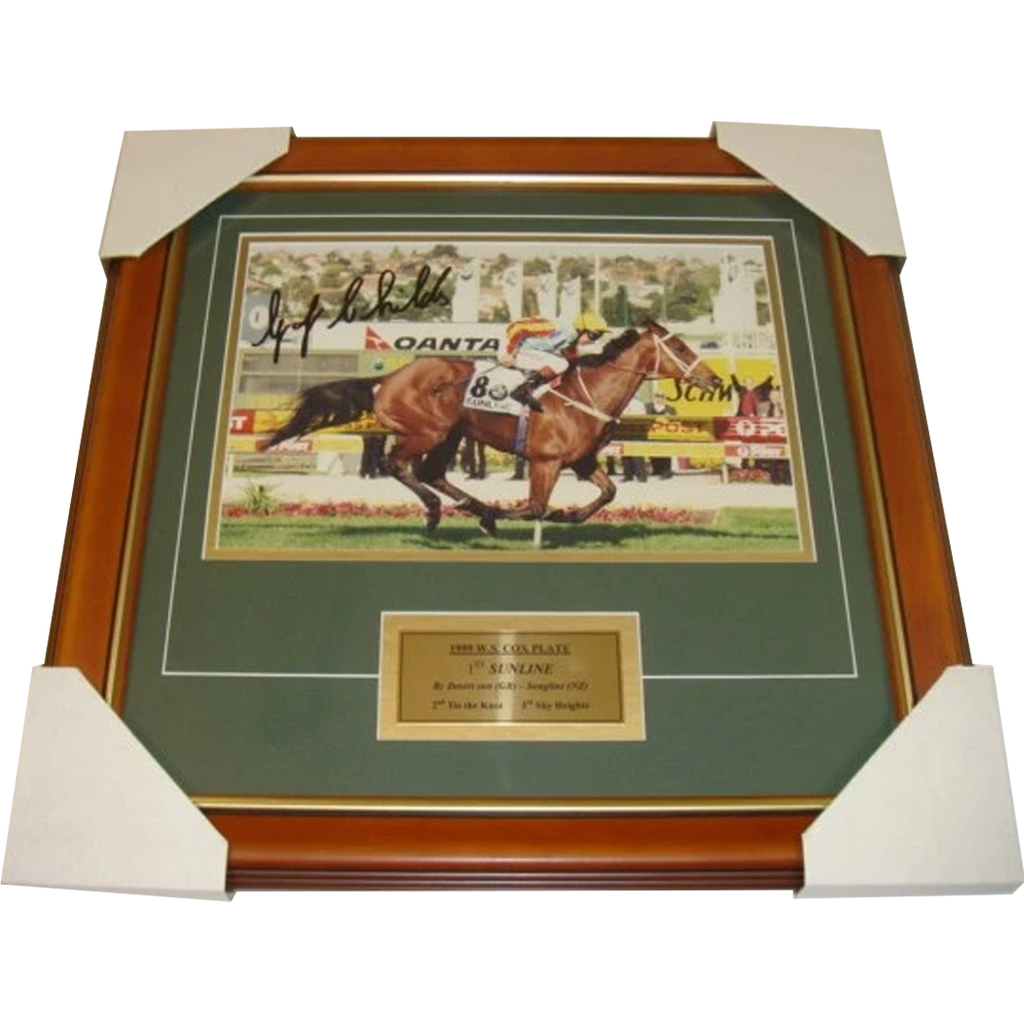 1999 Cox Plate Sunline Signed Photo Jockey Greg Childs Framed - 2807