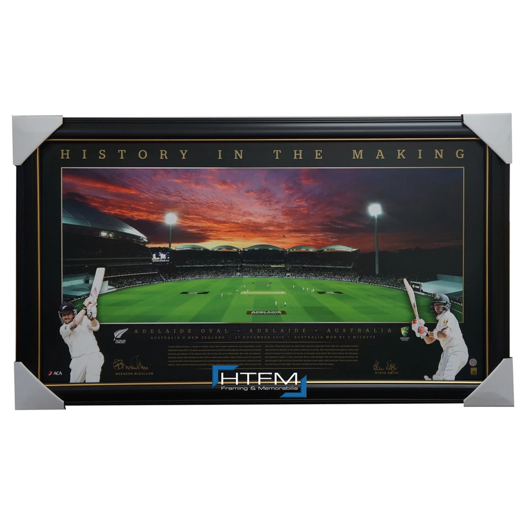 Australia & New Zealand Night to Remember Night Test Cricket Print Framed + Coa - 2607
