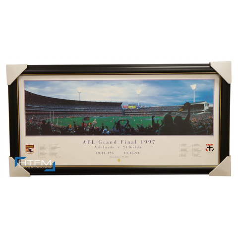 Adelaide Crows 1997 Afl Premiership L/e Panoramic Print Framed Mcleod Ricciuto - 1301