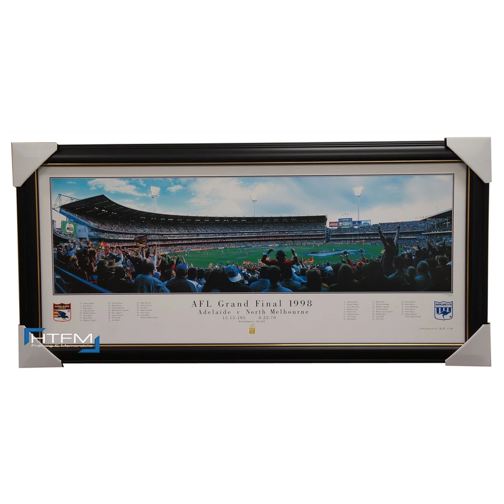 Adelaide Crows 1998 Afl Premiership L/e Panoramic Print Framed - Mcleod Bickley - 1106