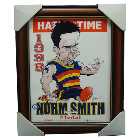 Andrew Mcleod Adelaide Crows 1998 Norm Smith Medallist L/e Print Framed - 1524
