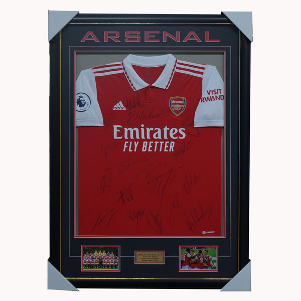 Arsenal Signed 2022/23 Team Signed Jersey Framed 5343 HT Framing