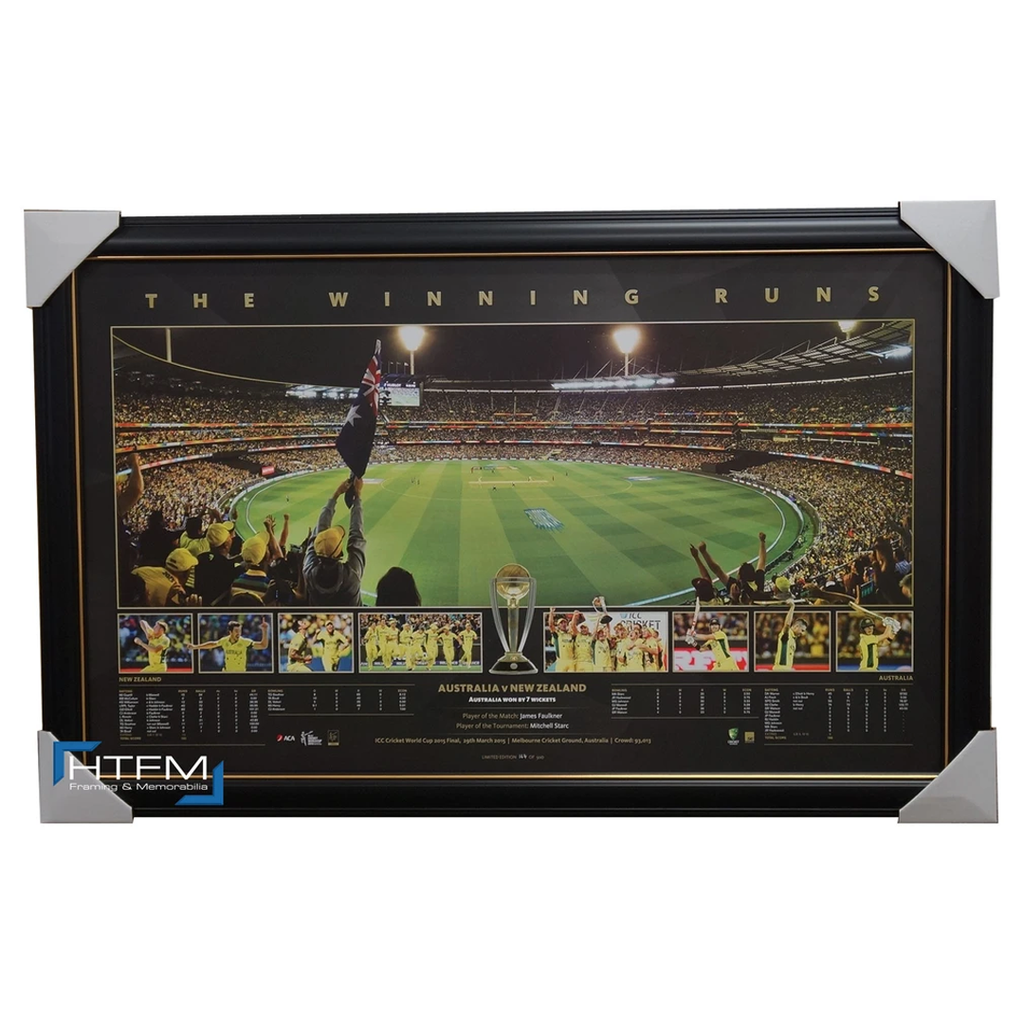 Australia 2015 Icc Cricket World Champions Panoramic Print Winning Runs Framed - 1054