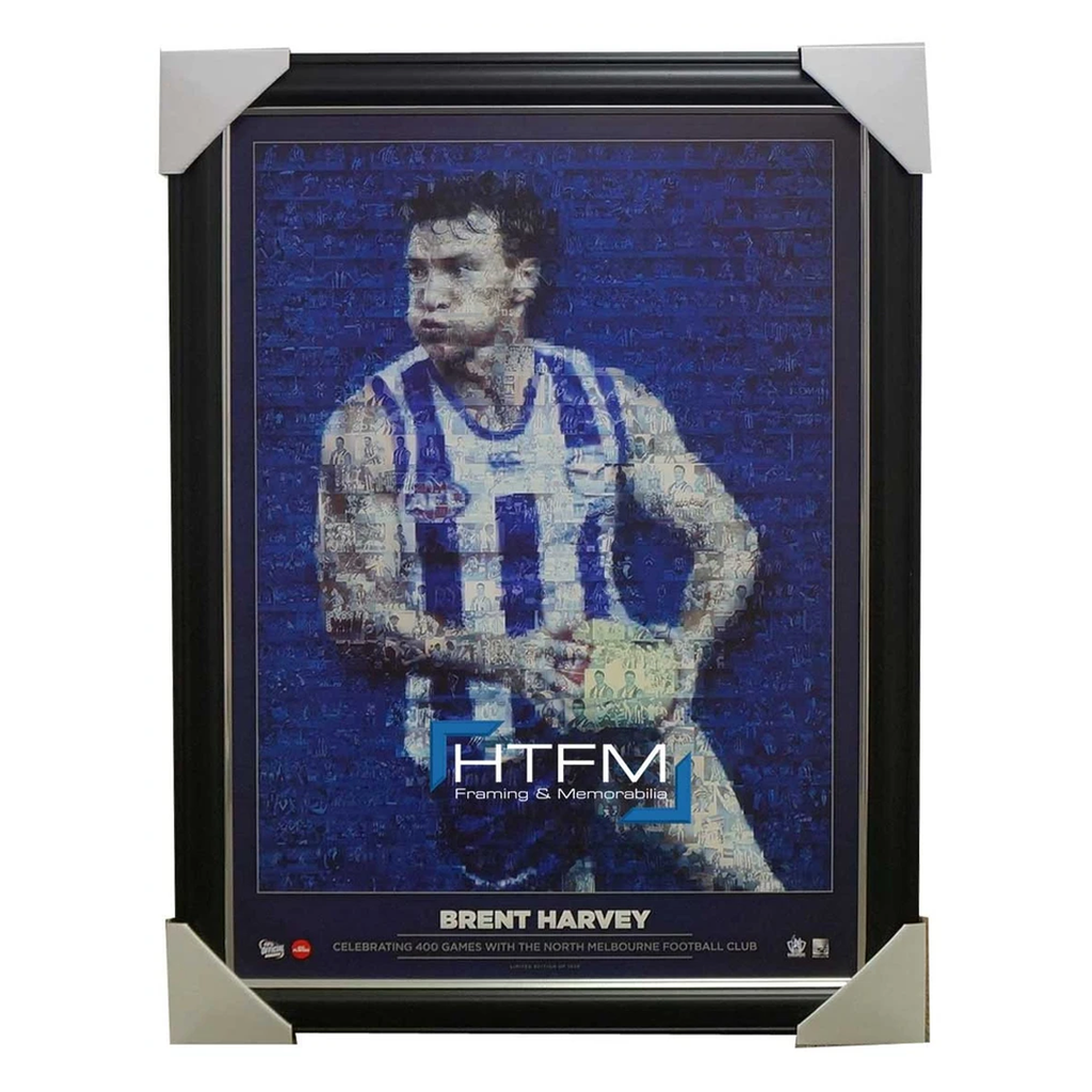 Brent Harvey the 400 Club Kangaroos Mosaic Print Framed Official Afl - 2517