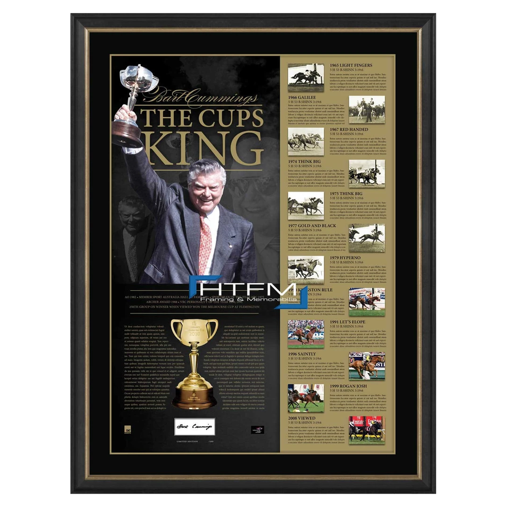 Bart Cummings Hand Signed "the Cup Kings" L/e Lithograph Framed - 2546